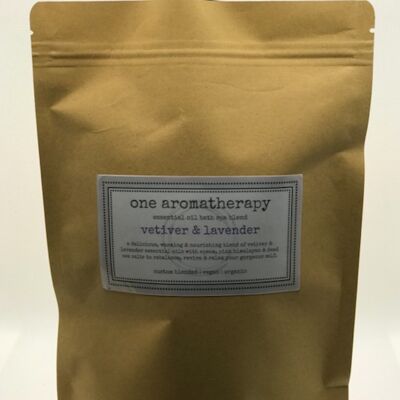Vetiver & Lavender Bath Spa Salt | One Aromatherapy Co. - 250g