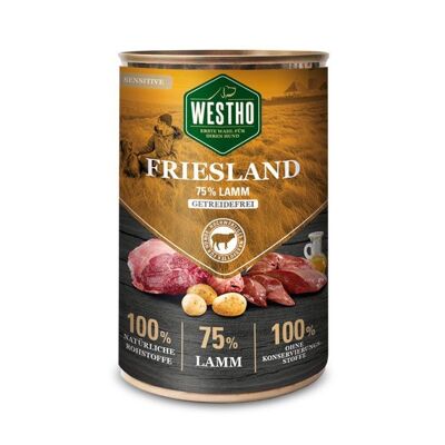 Nourriture humide pour chiens Friesland 400g (avec 75% d'agneau de pâturage)