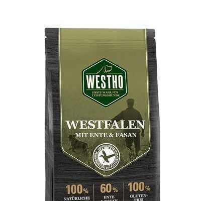 Alimento seco para perros Westfalia 2,0 kg (con 60% de pato y faisán)