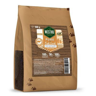 Pienso para perros Pure Line Lamb & Potatoes 500g (con un 56% de cordero)