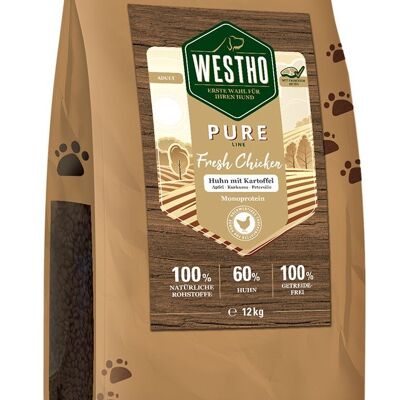 Dry dog food Pure Line Chicken & Potatoes 12 kg (with 60% chicken)