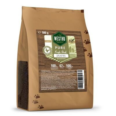 Pienso seco para perros Pure Line Pato & Arroz 500g (con un 67% de pato)