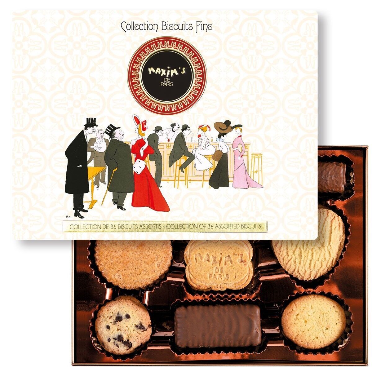 Metallbox mit 32 verschiedenen feinen Keksen – 200 g