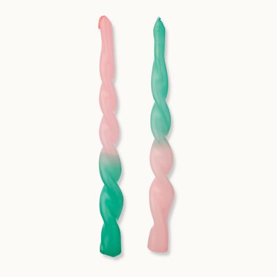 Dip Dye Candle Twisted One in a Melon