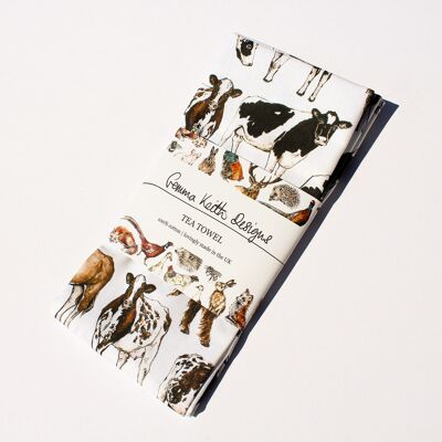 Cows Cattle Cotton Tea Towel