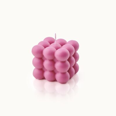 Bubble candle S Aubergine