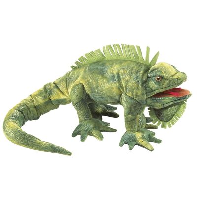 Leguan / Iguana - Movable mouth & tongue| Handpuppe 2258