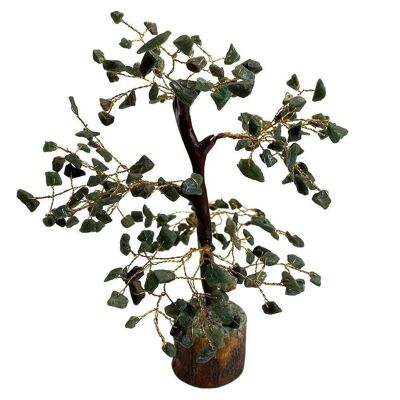 Edelsteinbaum, 200 Perlen, 20 cm, grüner Aventurin
