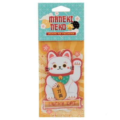 Jasmine White Maneki Neko Lucky Cat Air Freshener