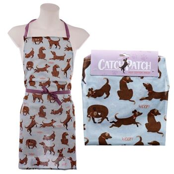 Tablier en poly coton - Catch Patch Dog Design 1