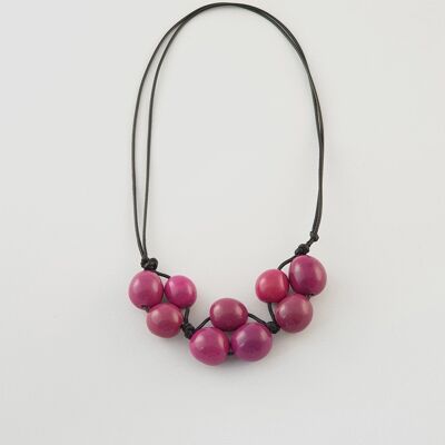 Bolota Adjustable Necklace - Raspberry