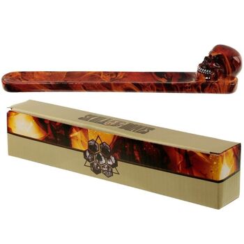 Dark Skull Flames Effet marbre Ashcatcher Stick Burner 1