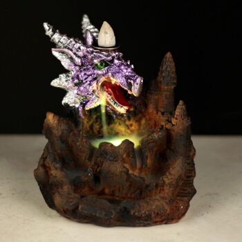 Brûleur d'encens à DEL Purple Dragon à refoulement 4