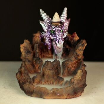 Brûleur d'encens à DEL Purple Dragon à refoulement 8