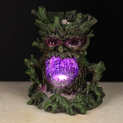 Quemador de incienso de reflujo LED Crystal Green Man