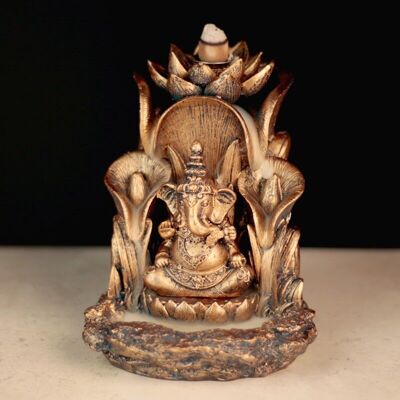 Brûleur d'encens Ganesh Lotus Backflow