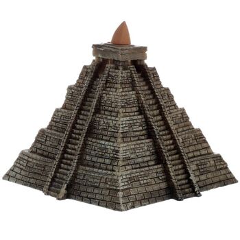 Brûleur d'encens pyramide aztèque à refoulement 2