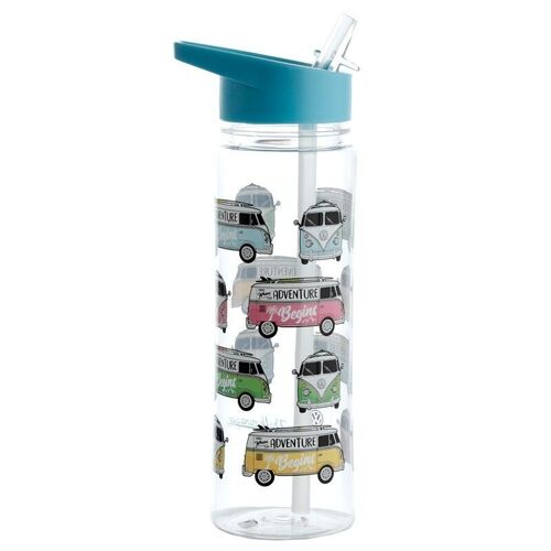 Shatterproof Water Bottle - VW T1 Camper Bus Surf Adventure