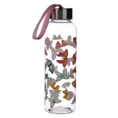 Bottiglia d'acqua da 500 ml Butterfly House con coperchio metallico