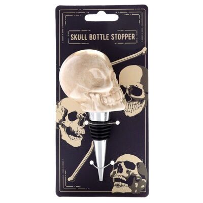 Ceramic Skull Bottle Stopper