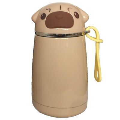 Mopps Pug Shaped Stainless Steel Thermal Bottle 300ml