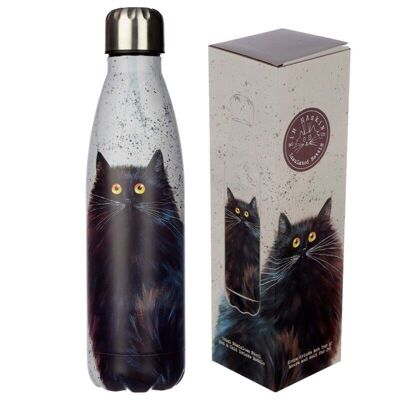 Botella Térmica Acero Inoxidable Gato Negro Kim Haskins 500ml