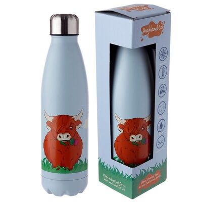 Highland Coo Cow Edelstahl-Thermoflasche 500ml