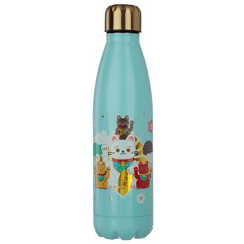 Maneki Neko Lucky Cat Bouteille isotherme en acier inoxydable 500 ml 3