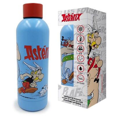 Bottiglia termica Asterix & Obelix in acciaio inossidabile blu 530 ml