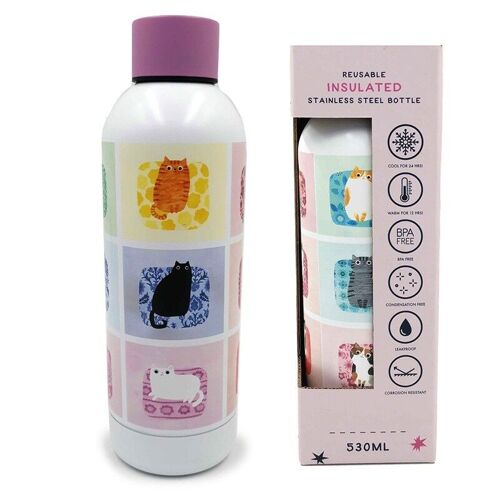 Angie Rozelaar Planet Cat Stainless Thermal Bottle 530ml