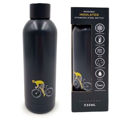 Cycle Works Bicycle Gourde isotherme en acier inoxydable noir 530 ml