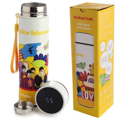 Yellow Submarine Thermal Bottle Digital Thermometer 450ml