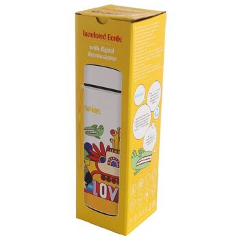 Thermomètre numérique bouteille thermique sous-marin jaune 450 ml 4