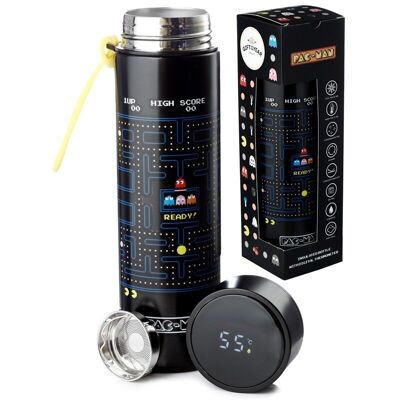 Termómetro digital de botella térmica inoxidable Pac-Man 450ml