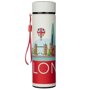 Bouteille isotherme London Icons avec thermomètre numérique 450 ml 3