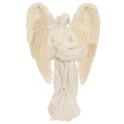 Portavelas de luz de té con figura de ángel de pie 23cm