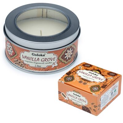 Goloka Vanilla Grove Wax Candle Tin