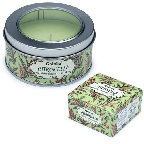 Goloka Citronella Wax Candle Tin