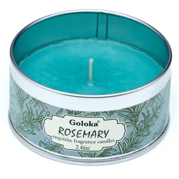 Goloka Boîte à bougies en cire de romarin 4