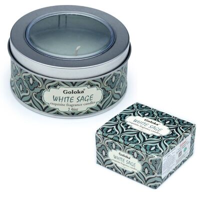 Goloka White Sage Wax Candle Tin