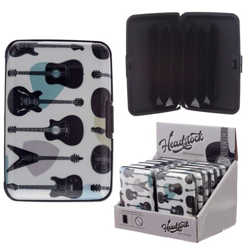 Headstock Guitar Contactless Protection Credit Card Case