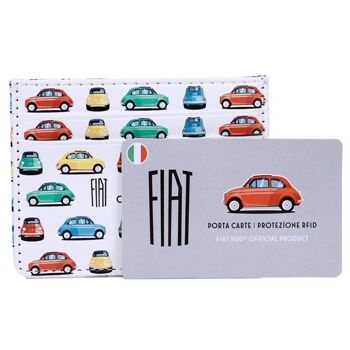 Porte-cartes de crédit Fiat 500 en tissu rétro avec protection RFID 3