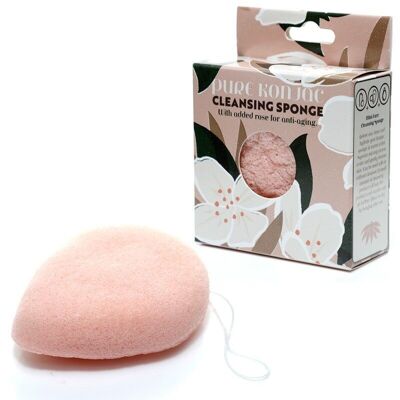 Florens Jasminum Pure Konjac Cleansing Sponge with Rose