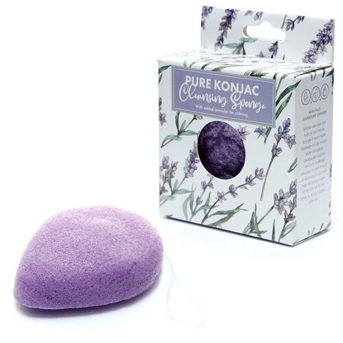 Lavender Fields Pure Konjac Cleansing Sponge with Lavender