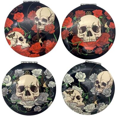 Skulls and Roses Compact Mirror