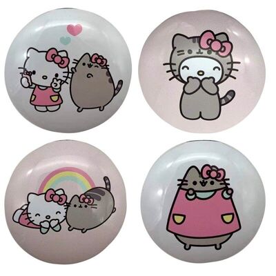 Miroir compact Hello Kitty & Pusheen le chat