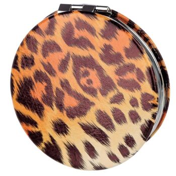 Miroir compact en similicuir Big Cat Spots & Stripes 7