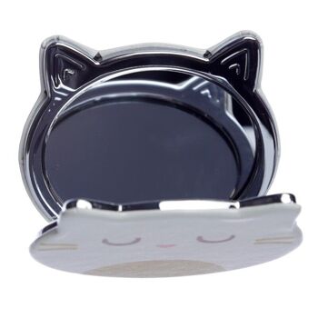 Miroir compact en similicuir en forme de chat Feline Fine 5