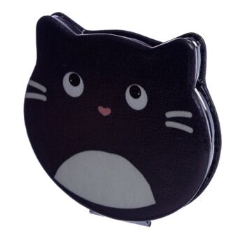 Miroir compact en similicuir en forme de chat Feline Fine 8