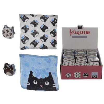 Serviette de voyage compressée Feline Fine Cat